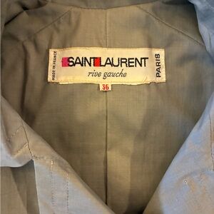 Saint Laurent Rive Gauche Light Gray Trench (Vintage)